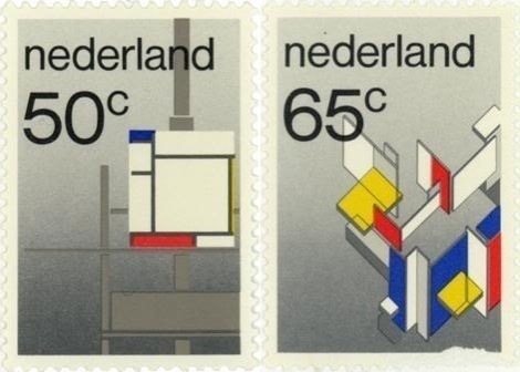 Mondrian Stamps WIm Crouwel